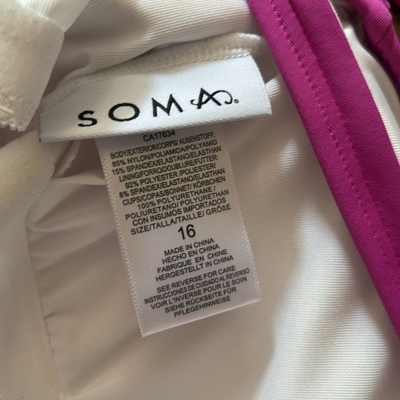 New Soma One Piece one Shoulder Swimsuit - Picture 5 of 7